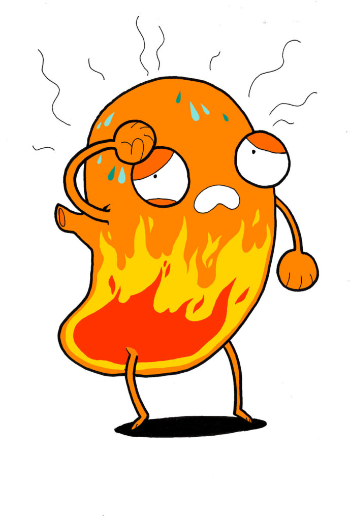 La gastrite c’est l’inflammation de ta paroi stomacale, ou quand ça brûle à l'intérieur !